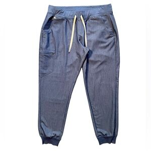 FIGS Samora Jogger Scrub Pants Denim Blue Size XL